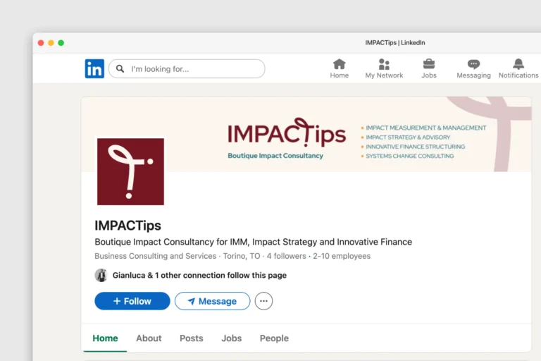 IMPACTips LinkedIn page with new logo and banner