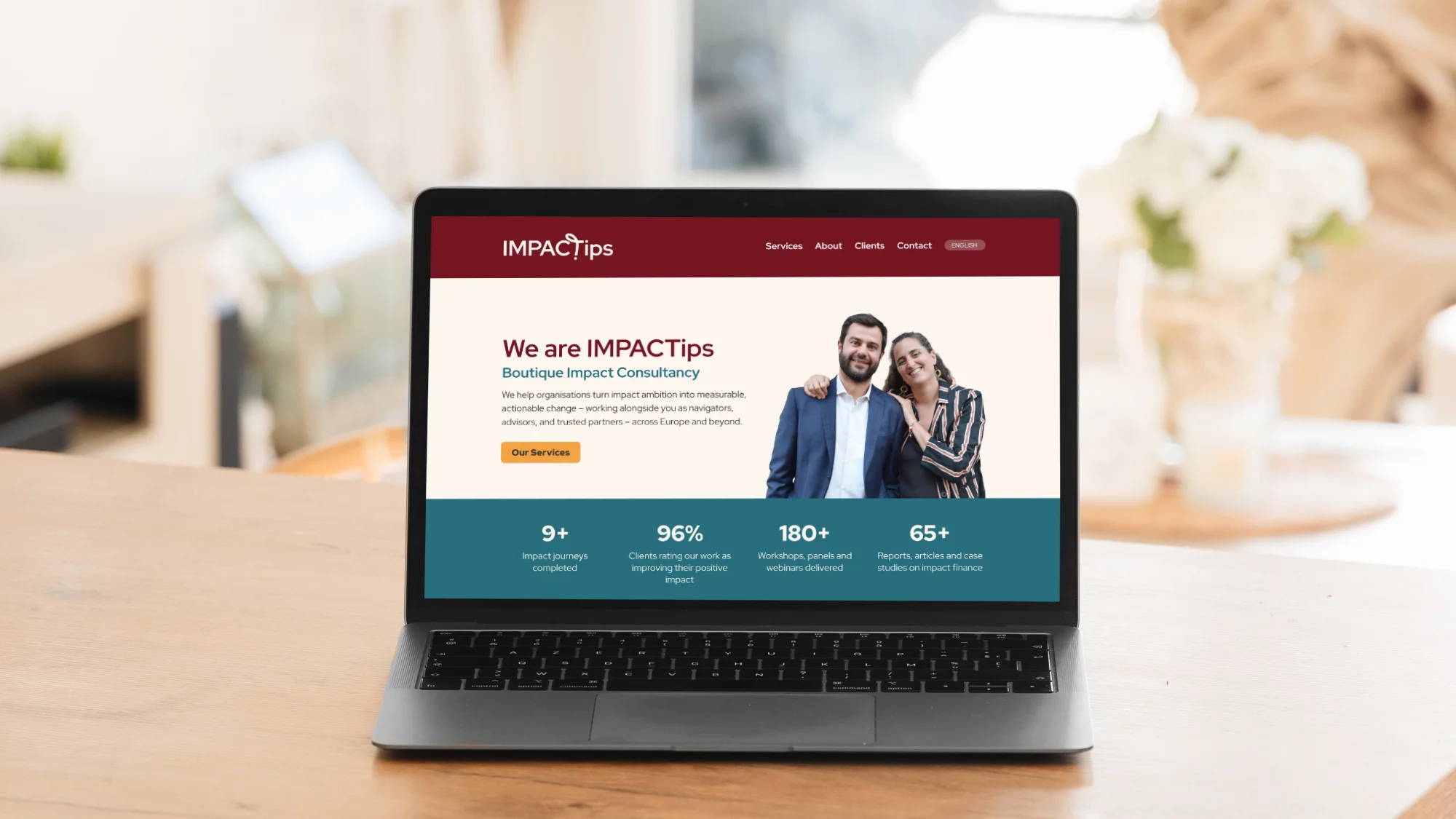 impactips website mockup
